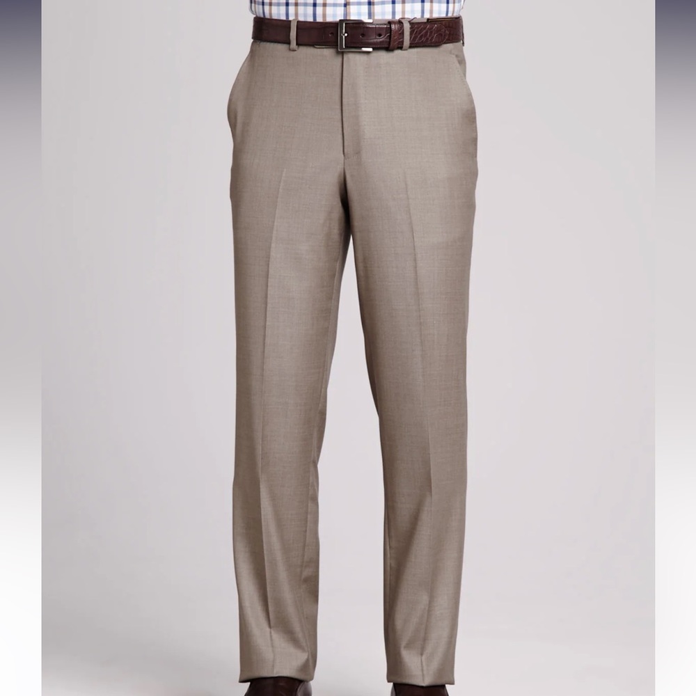 Peter Millar Men Size 34 Dress Pants in Mink Four Seasons Super 130s Wool